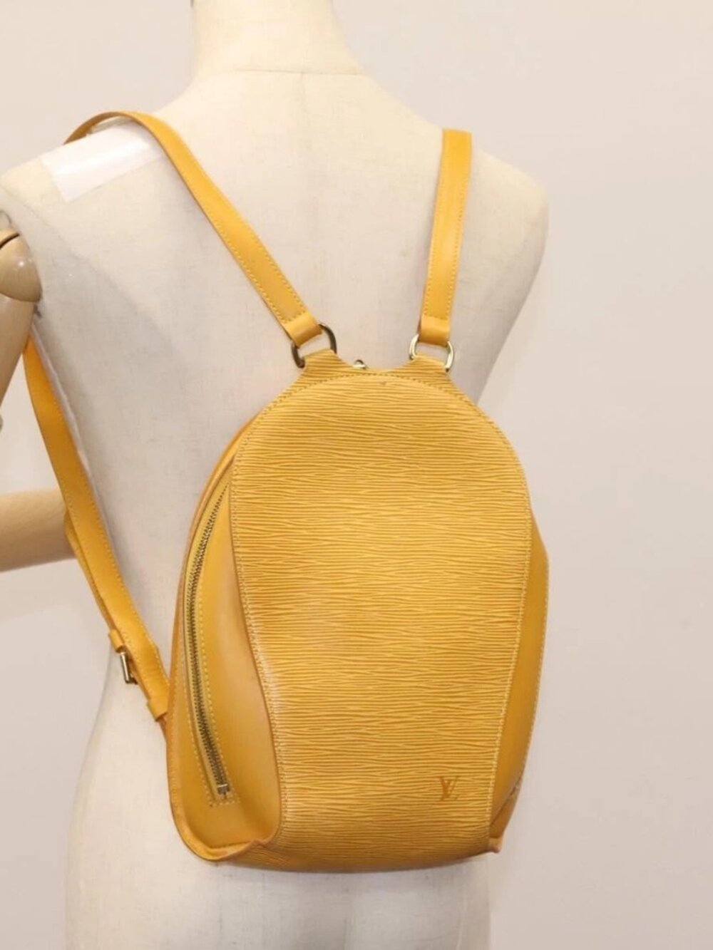 LOUIS VUITTON Epi Mabillon Backpack Yellow M52239 LV Auth EC390